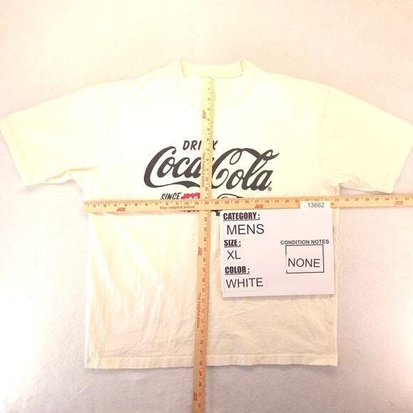 Coca Cola Short Sleeve Crew Neck Casual Graphic T-Shirt Mens Size XL White - Picture 5 of 9